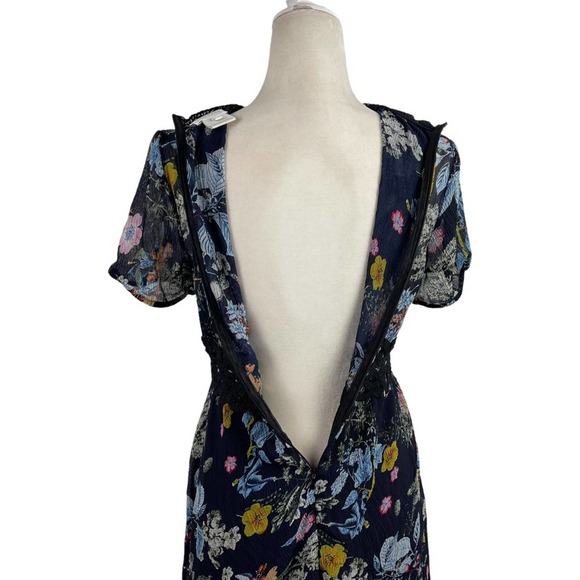 Anthropologie Foxiedox Andora Farfara Floral Lace Mini Dress Sheer Size Small - Picture 14 of 15